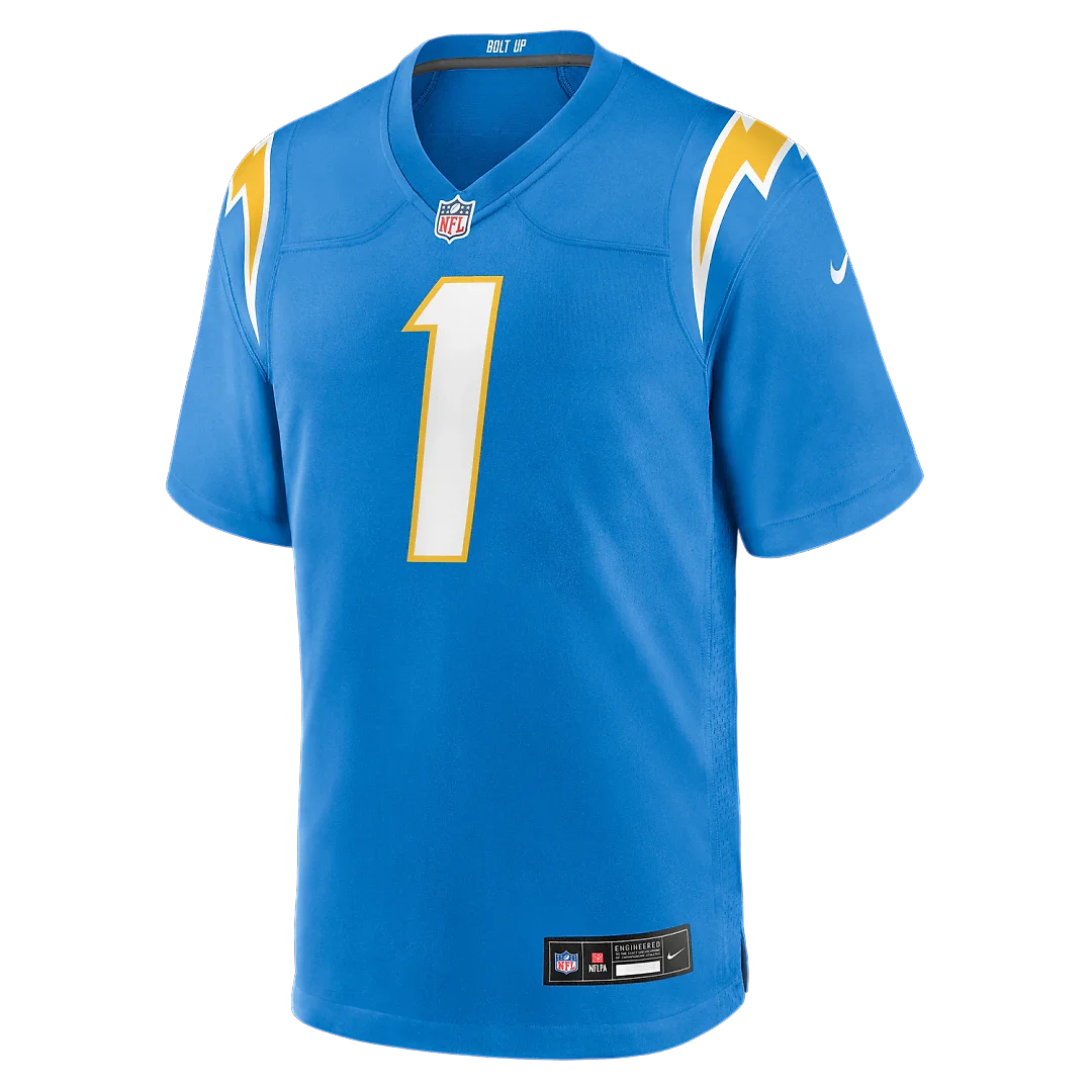 Zennovawear Akheem Mesidor Los Angeles Chargers 2026 NFL Draft First Round Pick No. 22 Team Game Jersey - Powder Blue