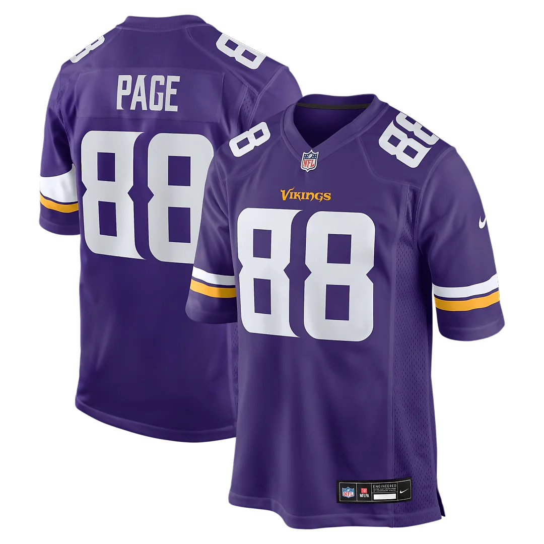 Zennovawear Alan Page Minnesota Vikings Game Retired Player Jersey - Purple