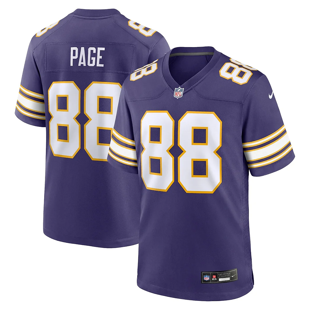 Zennovawear Alan Page Minnesota Vikings Retired Player Alternate Game Jersey - Purple