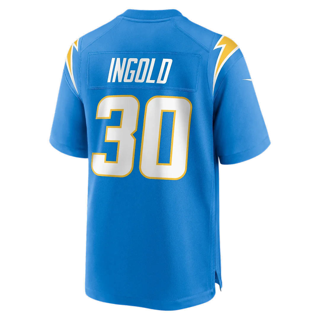 Zennovawear Alec Ingold Los Angeles Chargers Team Game Jersey - Powder Blue