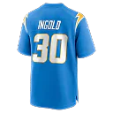 Zennovawear Alec Ingold Los Angeles Chargers Team Game Jersey - Powder Blue