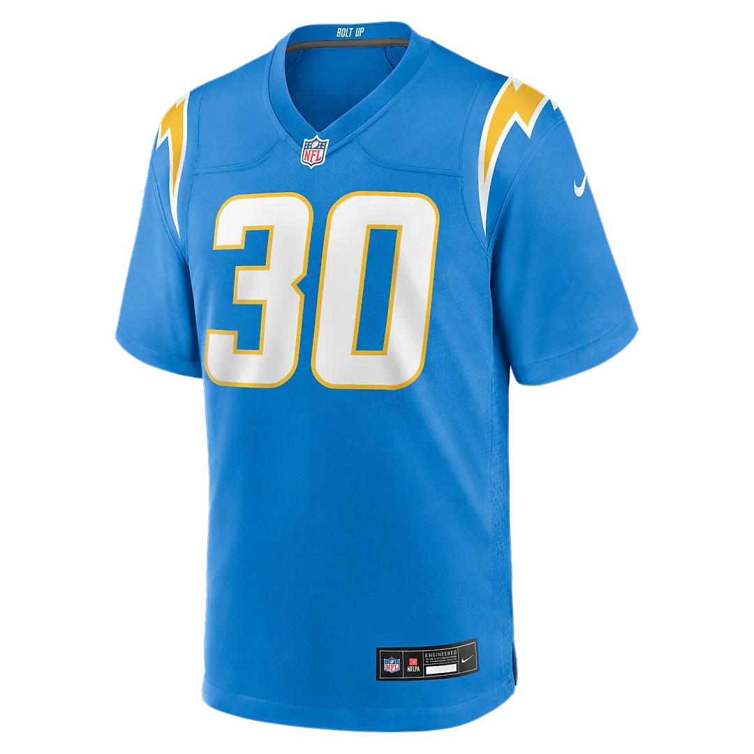 Zennovawear Alec Ingold Los Angeles Chargers Team Game Jersey - Powder Blue