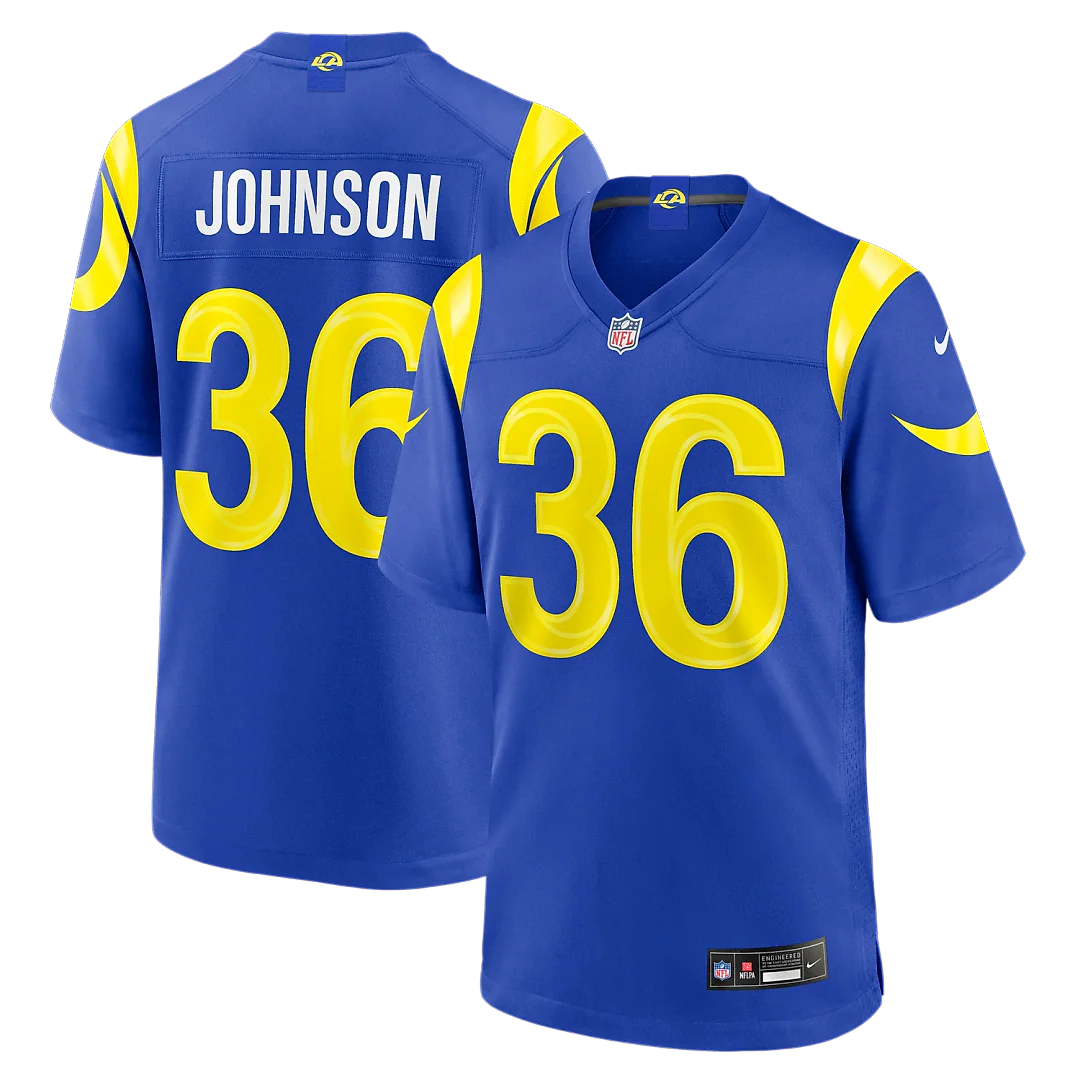 Zennovawear Alex Johnson Los Angeles Rams Team Game Jersey - Royal