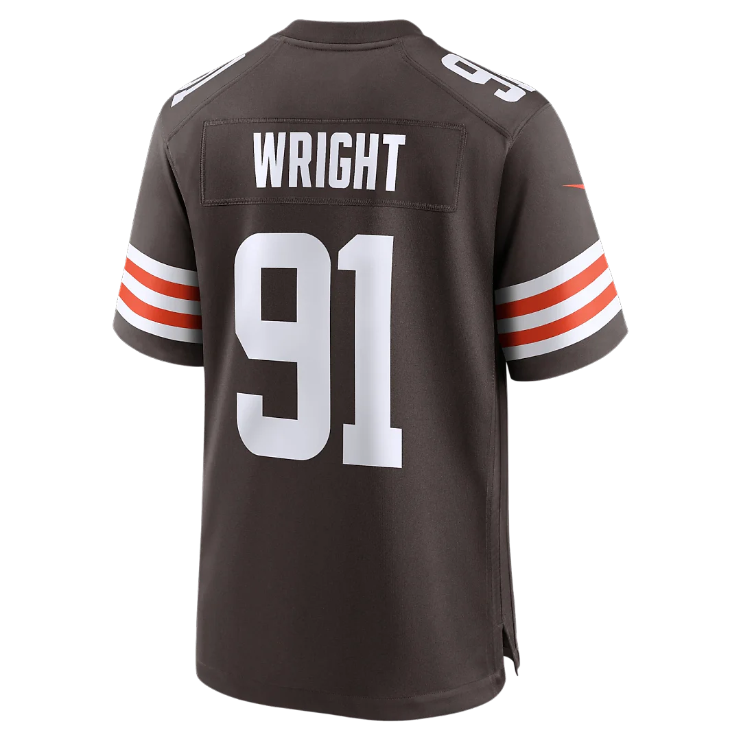 Zennovawear Alex Wright Cleveland Browns Team Game Jersey - Brown