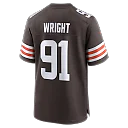 Zennovawear Alex Wright Cleveland Browns Team Game Jersey - Brown