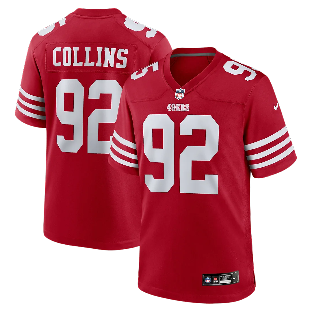 Zennovawear Alfred Collins San Francisco 49ers Team Game Jersey - Scarlet