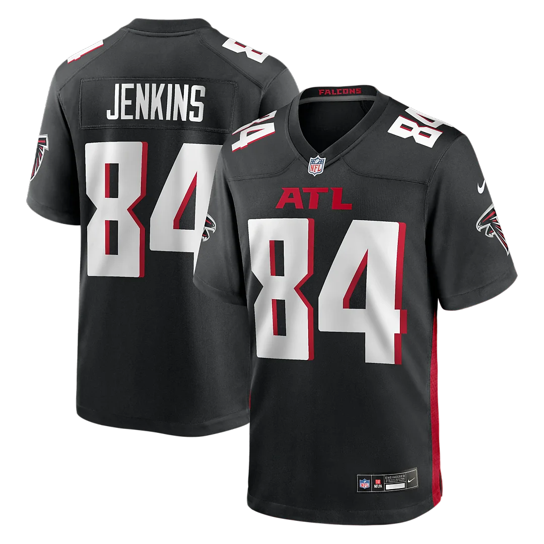 Zennovawear Alfred Jenkins Atlanta Falcons Game Retired Player Jersey - Black