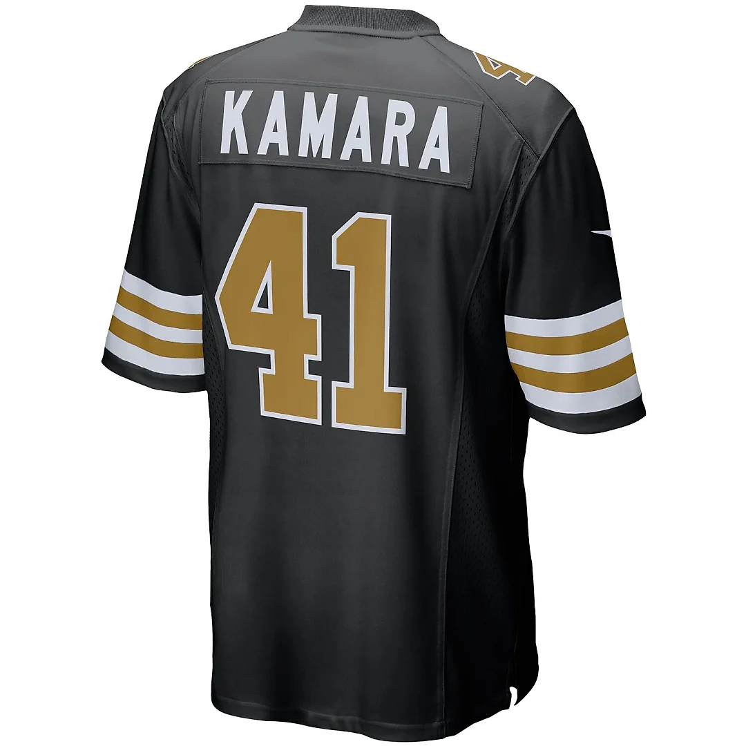 Zennovawear Alvin Kamara New Orleans Saints Alternate Game Jersey - Black
