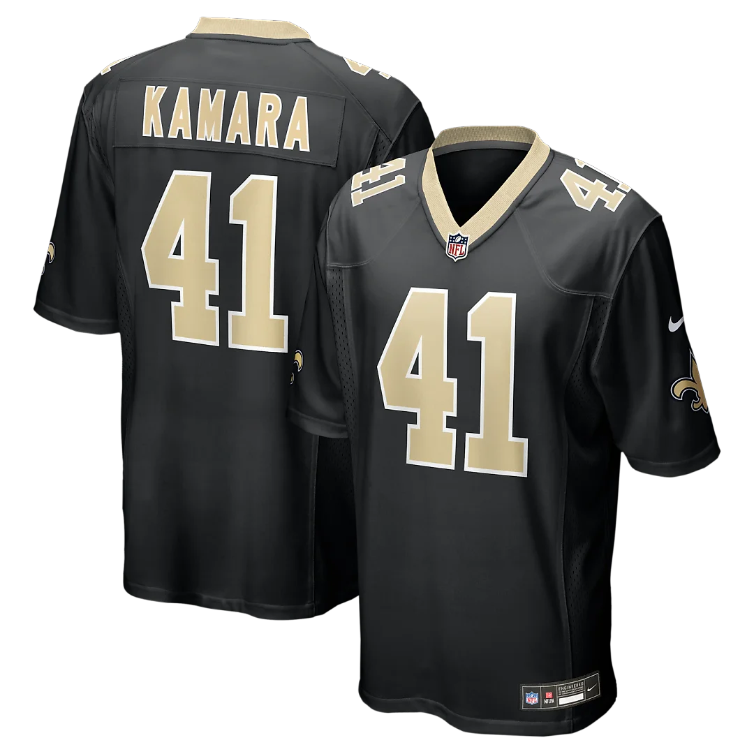 Zennovawear Alvin Kamara New Orleans Saints Game Jersey - Black