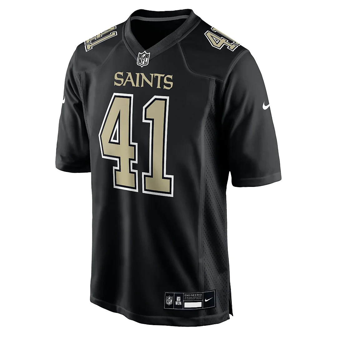 Zennovawear Alvin Kamara New Orleans Saints Fashion Game Jersey - Carbon Black