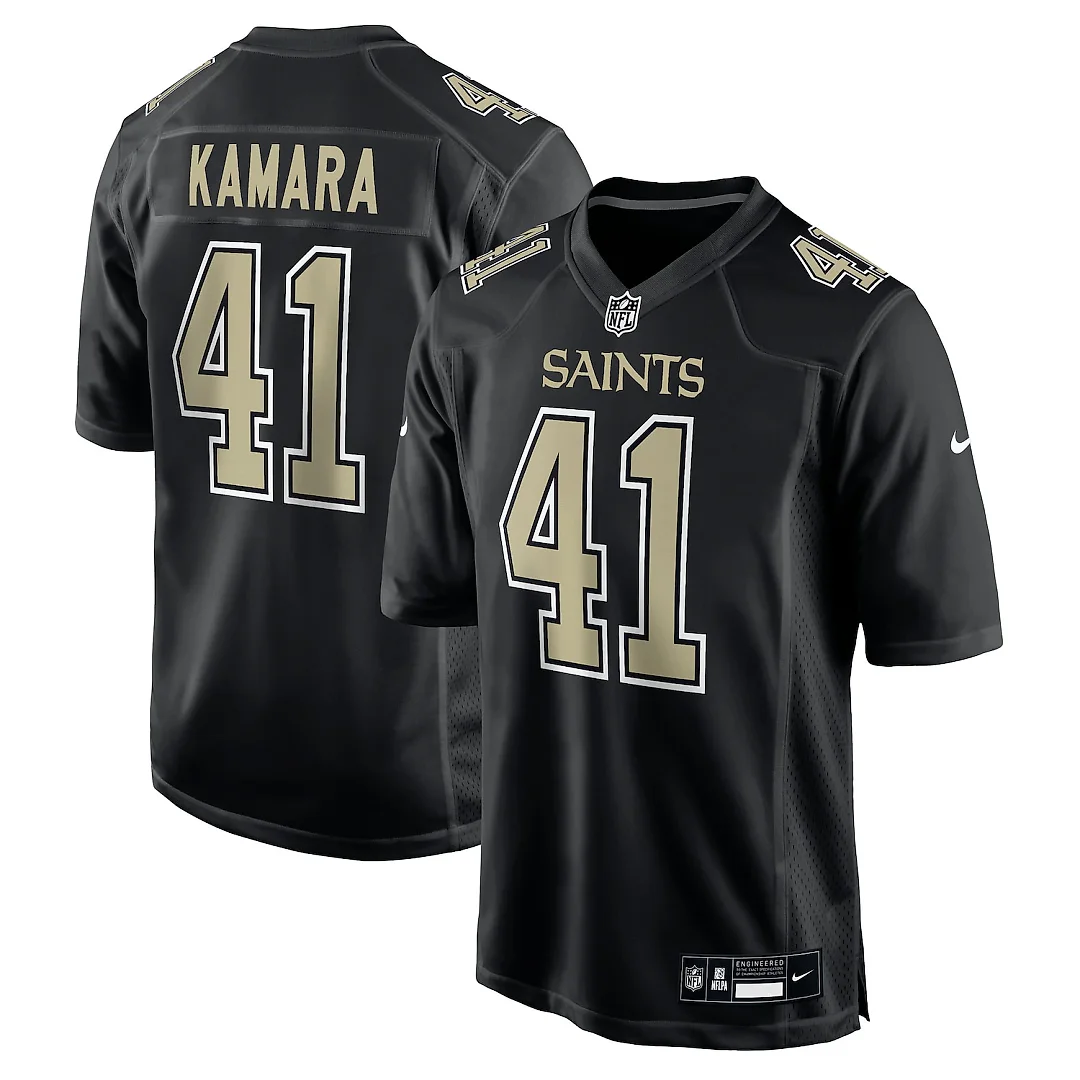 Zennovawear Alvin Kamara New Orleans Saints Fashion Game Jersey - Carbon Black