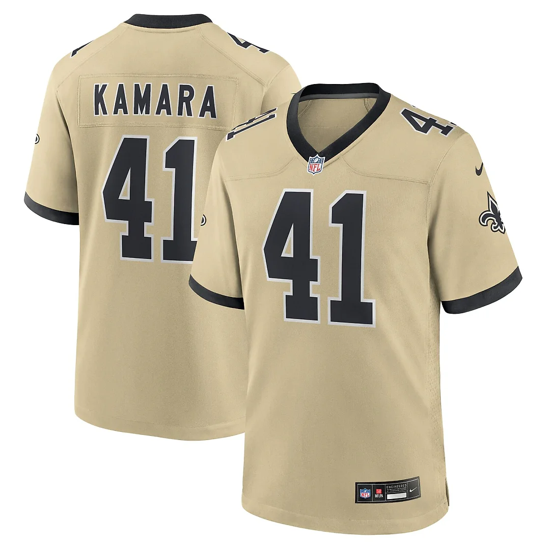 Zennovawear Alvin Kamara New Orleans Saints Gameday Golds Alternate Game Player Jersey - Gold