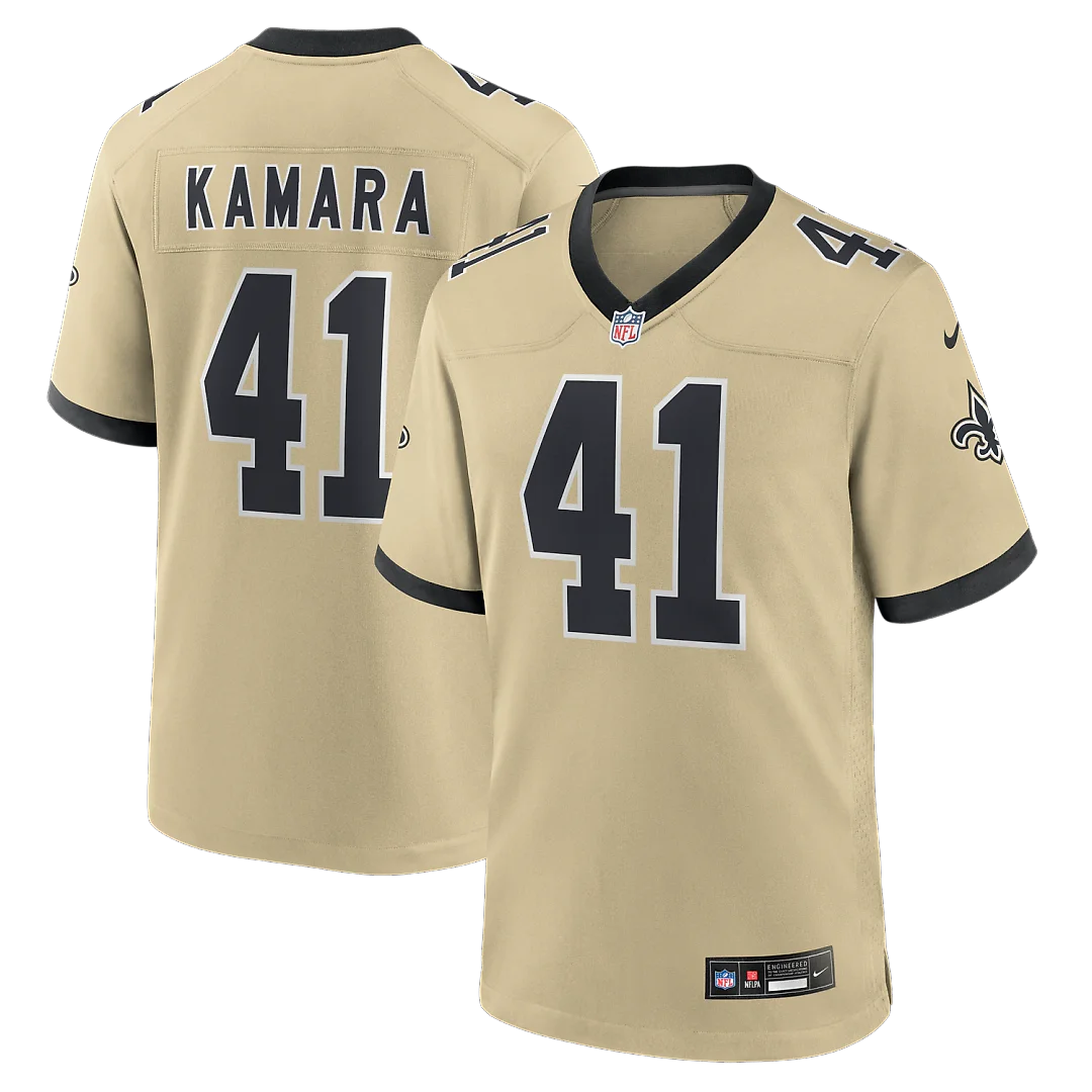 Zennovawear Alvin Kamara New Orleans Saints Gameday Golds Alternate Game Player Jersey - Gold