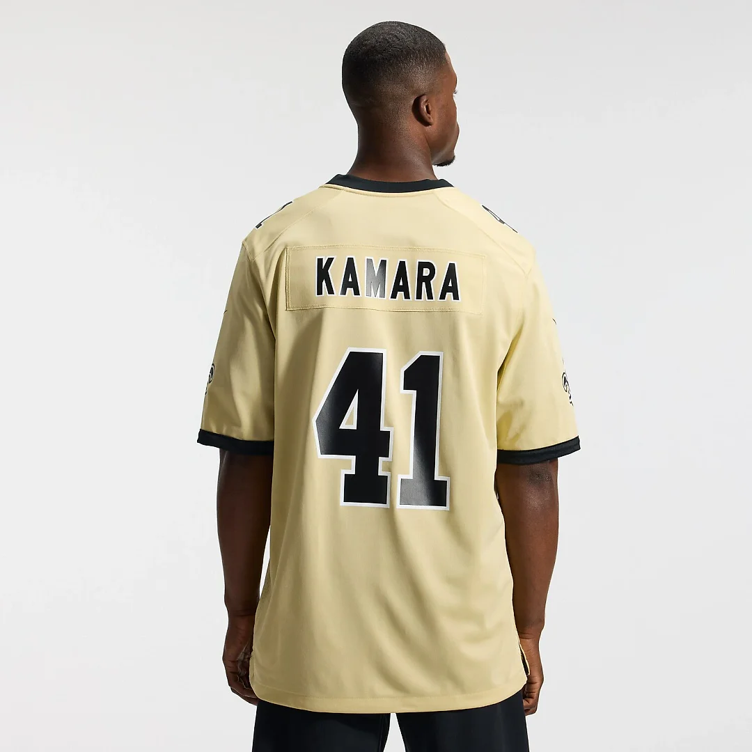 Zennovawear Alvin Kamara New Orleans Saints Gameday Golds Alternate Game Player Jersey - Gold