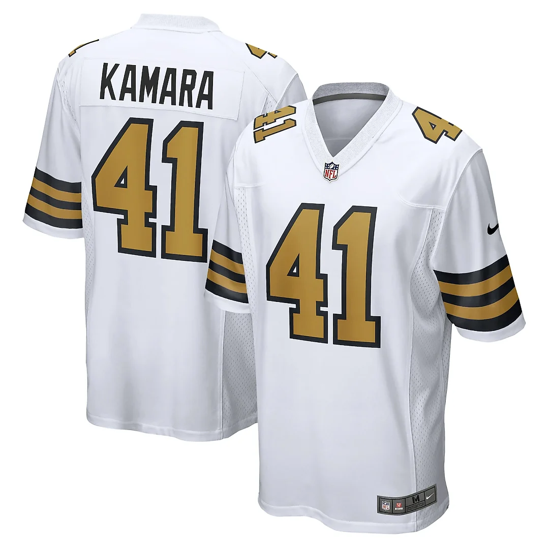 Zennovawear Alvin Kamara New Orleans Saints Alternate Game Jersey - White