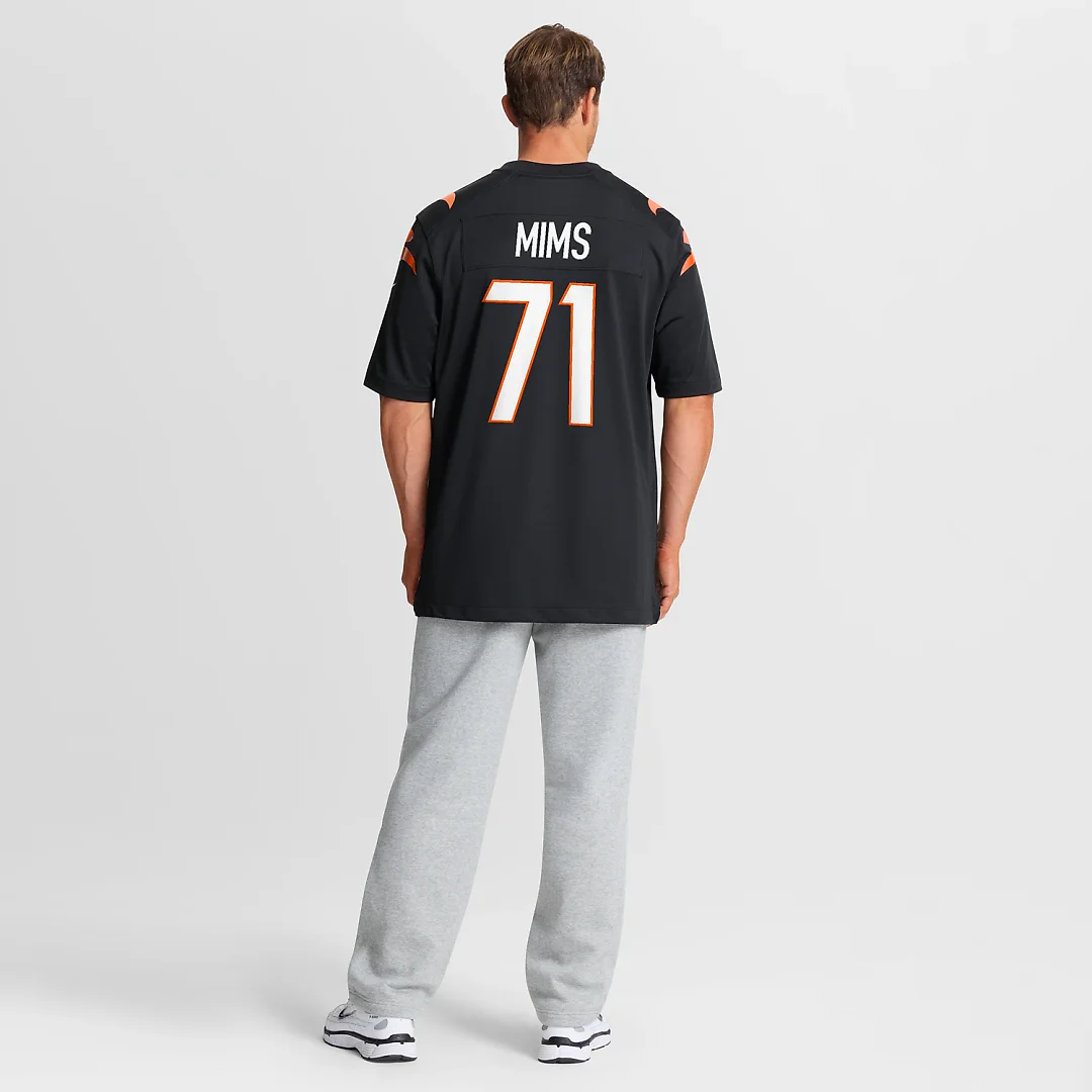 Zennovawear Amarius Mims Cincinnati Bengals Player Game Jersey - Black