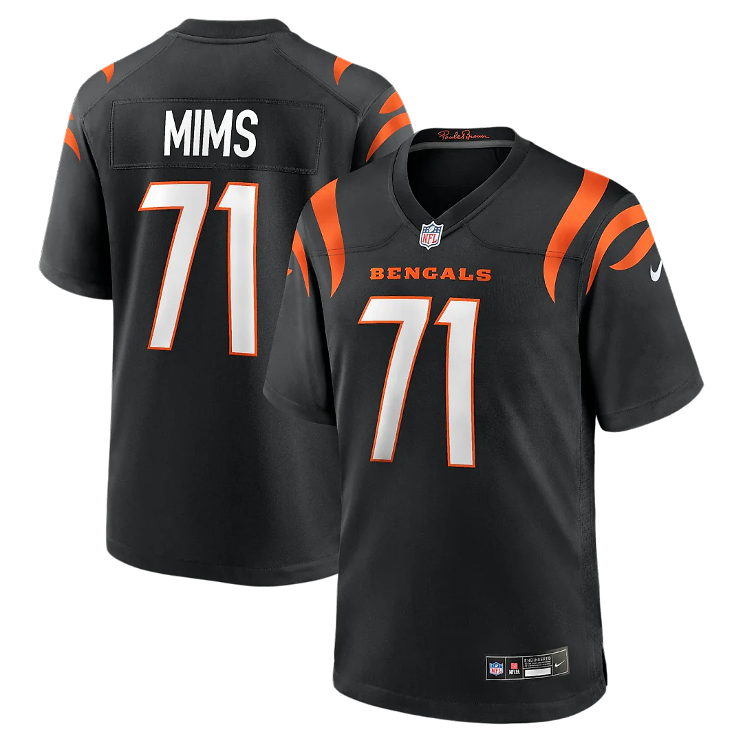 Zennovawear Amarius Mims Cincinnati Bengals Player Game Jersey - Black
