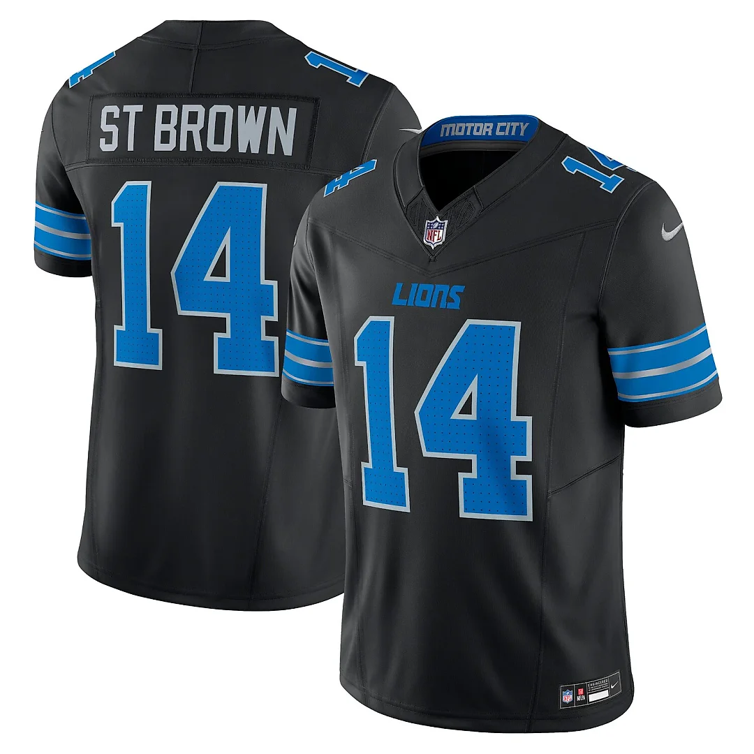 Zennovawear Amon-Ra St. Brown Detroit Lions 2nd Alternate Vapor FUSE. Limited Jersey - Black