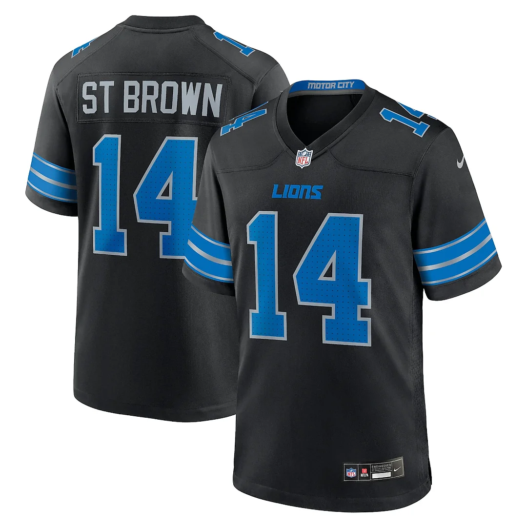Zennovawear Amon-Ra St. Brown Detroit Lions 2nd Alternate Game Jersey - Black