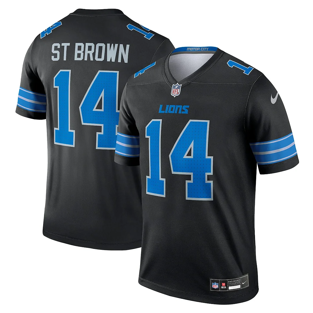 Zennovawear Amon-Ra St. Brown Detroit Lions Legend Player Performance Top - Black