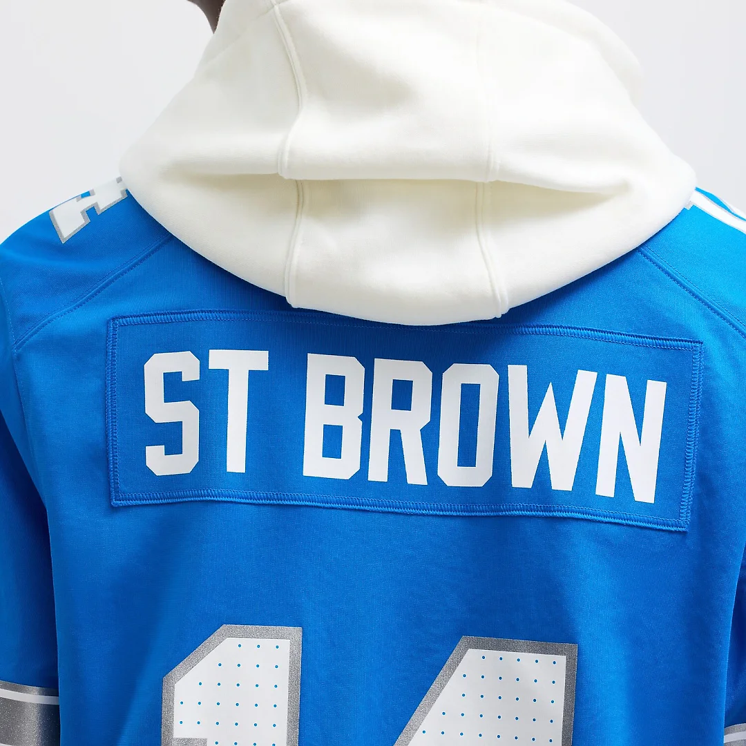 Zennovawear Amon-Ra St. Brown Detroit Lions Game Jersey - Blue