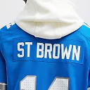 Zennovawear Amon-Ra St. Brown Detroit Lions Game Jersey - Blue