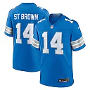 Zennovawear Amon-Ra St. Brown Detroit Lions Game Jersey - Blue