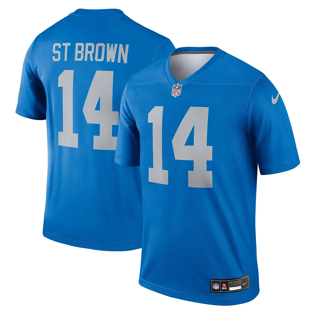 Zennovawear Amon-Ra St. Brown Detroit Lions Legend Player Performance Top - Blue