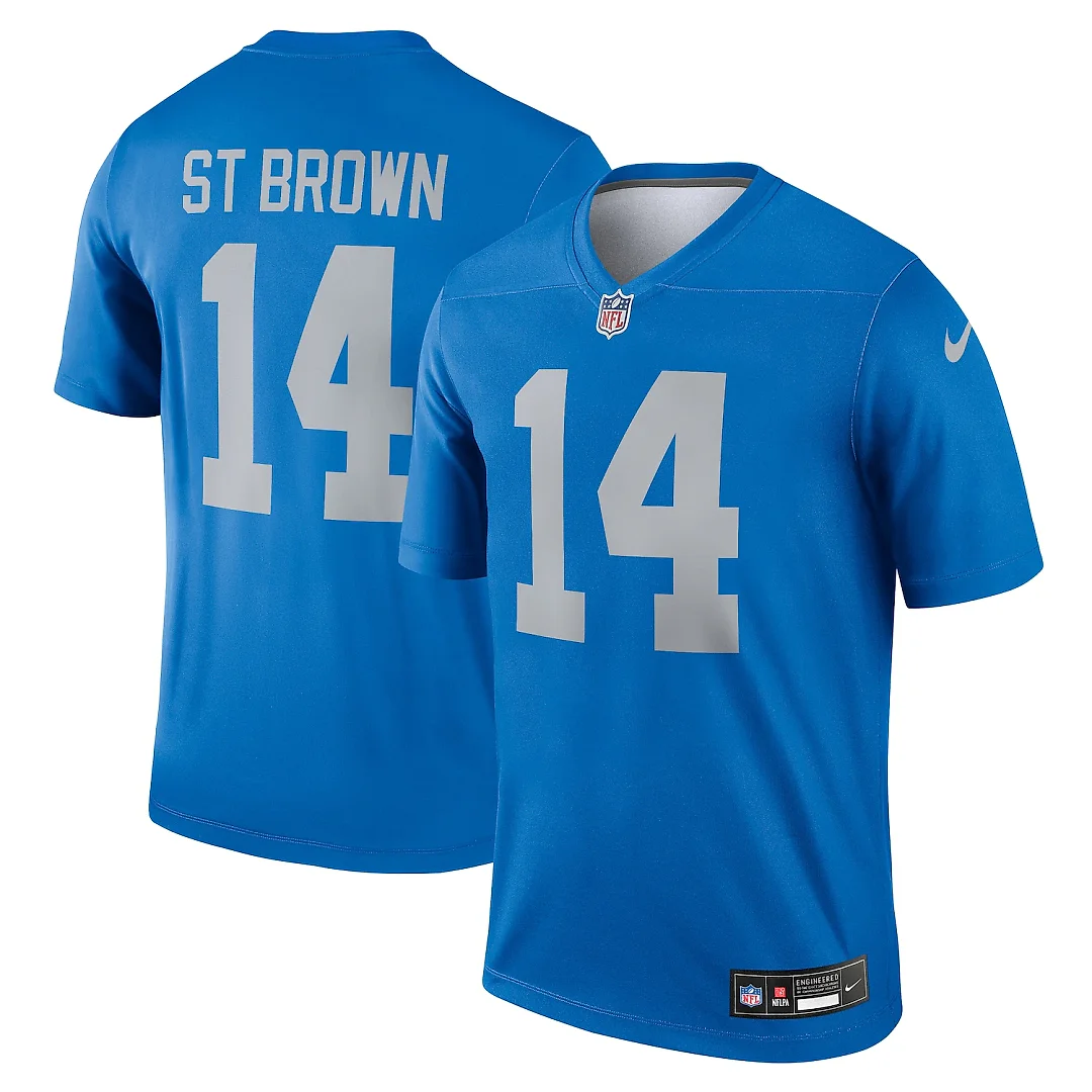 Zennovawear Amon-Ra St. Brown Detroit Lions Legend Player Performance Top - Blue