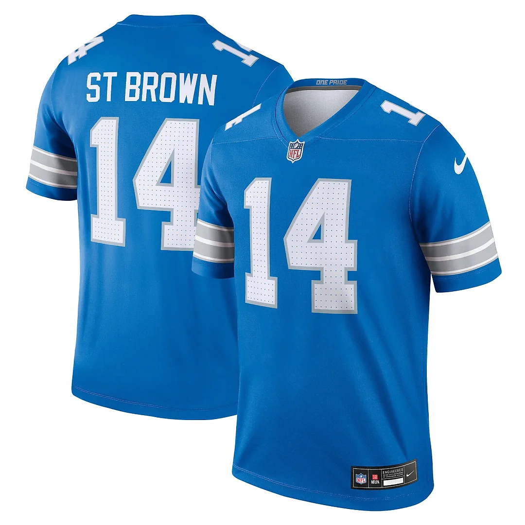 Zennovawear Amon-Ra St. Brown Detroit Lions Legend Player Performance Top - Blue
