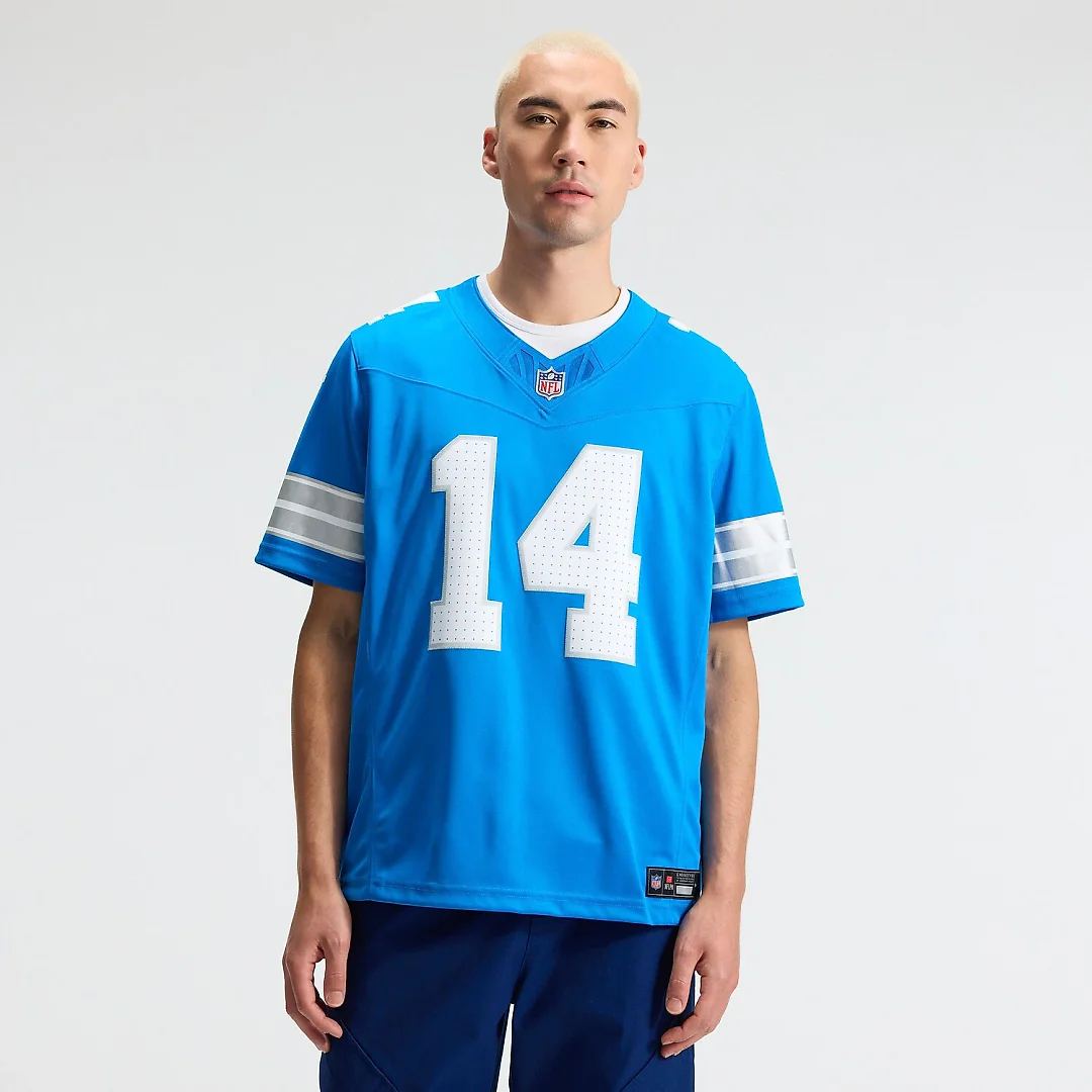 Zennovawear Amon-Ra St. Brown Detroit Lions Team Vapor FUSE. Stitched Limited Jersey - Blue