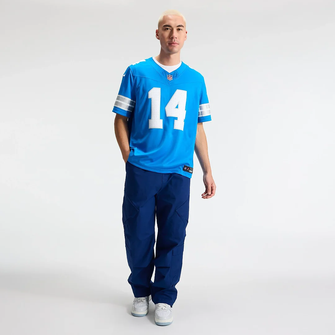 Zennovawear Amon-Ra St. Brown Detroit Lions Team Vapor FUSE. Stitched Limited Jersey - Blue