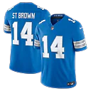 Zennovawear Amon-Ra St. Brown Detroit Lions Team Vapor FUSE. Stitched Limited Jersey - Blue