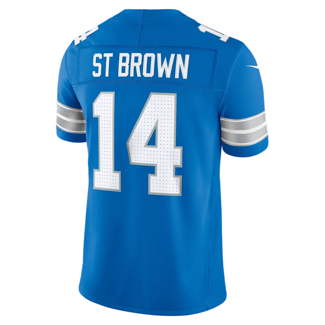 Zennovawear Amon-Ra St. Brown Detroit Lions Team Vapor FUSE. Stitched Limited Jersey - Blue