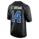 Zennovawear Amon-Ra St. Brown Detroit Lions Carbon Fashion Jersey - Carbon Black