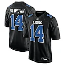 Zennovawear Amon-Ra St. Brown Detroit Lions Carbon Fashion Jersey - Carbon Black