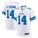 Zennovawear Amon-Ra St. Brown Detroit Lions Game Jersey - White