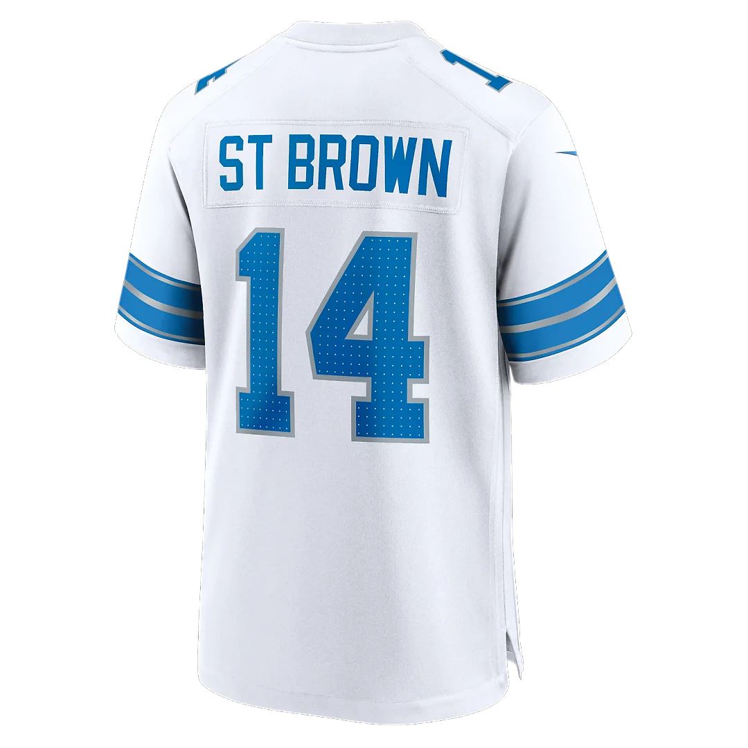 Zennovawear Amon-Ra St. Brown Detroit Lions Game Jersey - White