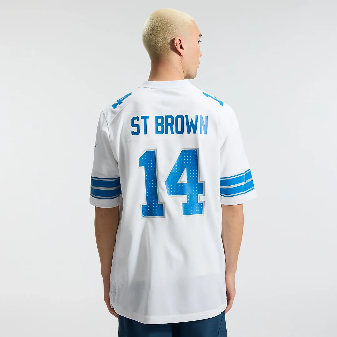 Zennovawear Amon-Ra St. Brown Detroit Lions Game Jersey - White