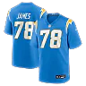 Zennovawear Andre James Los Angeles Chargers Team Game Jersey - Powder Blue