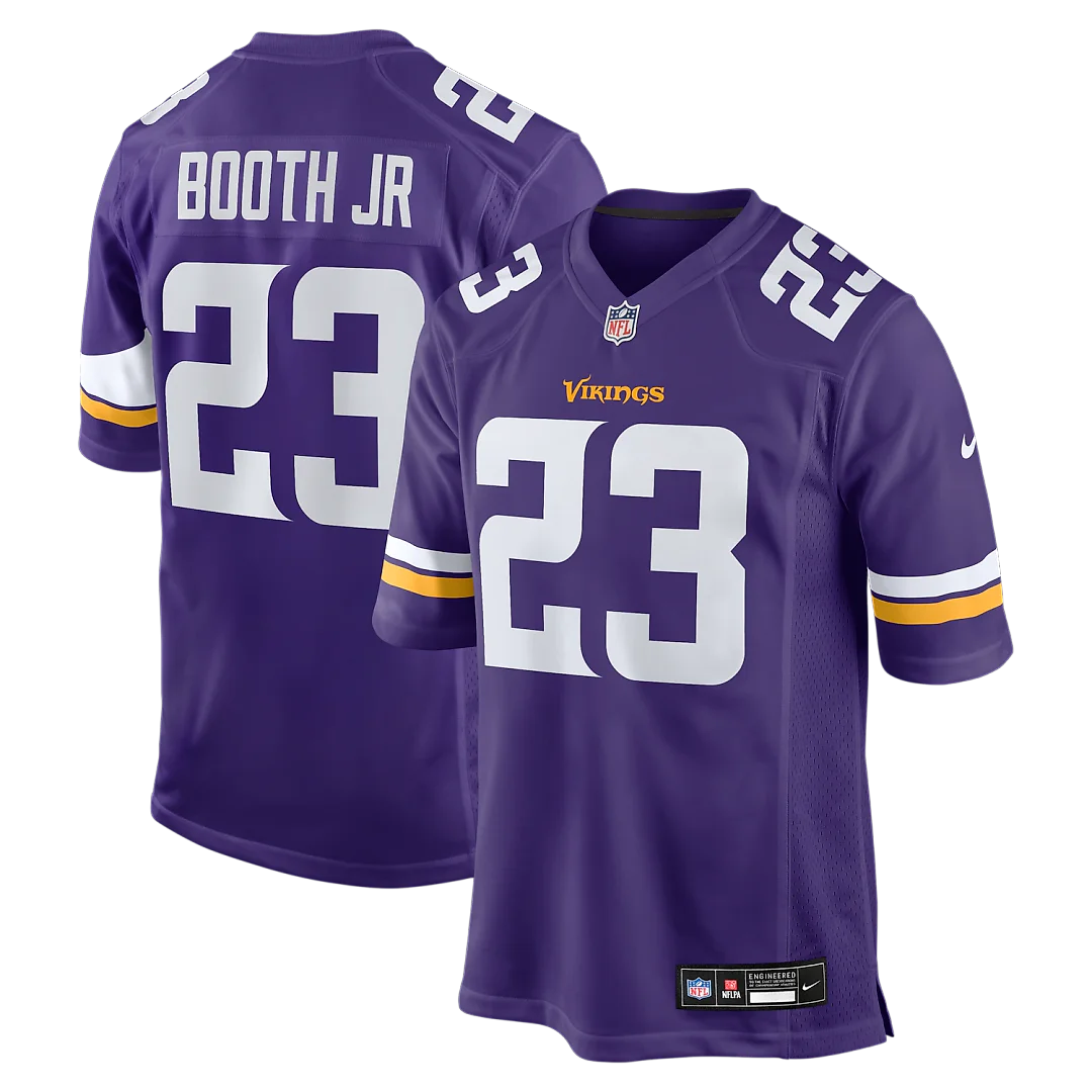 Zennovawear Andrew Booth Jr. Minnesota Vikings Player Game Jersey - Purple