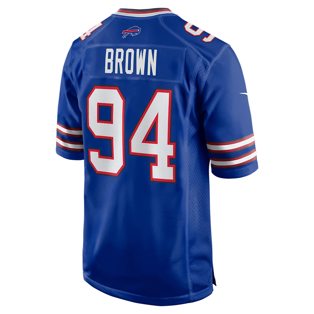 Zennovawear Andrew Brown Buffalo Bills Game Jersey - Royal