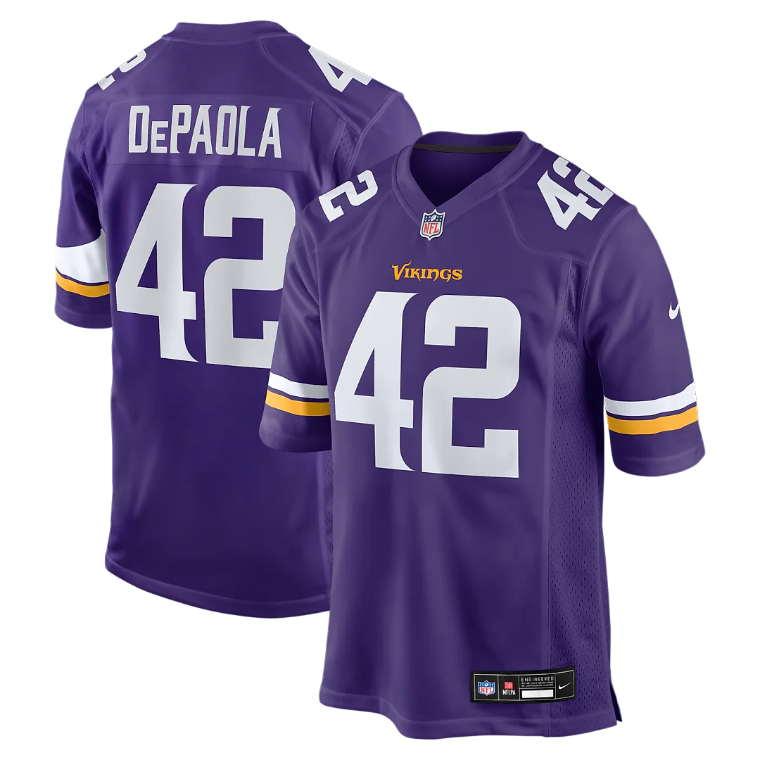 Zennovawear Andrew DePaola Minnesota Vikings Game Jersey - Purple