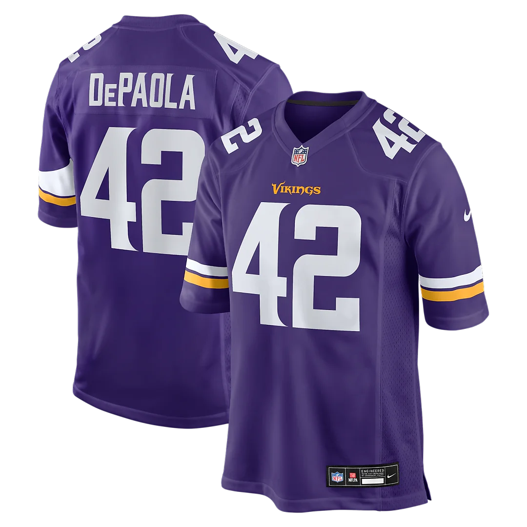 Zennovawear Andrew DePaola Minnesota Vikings Game Jersey - Purple