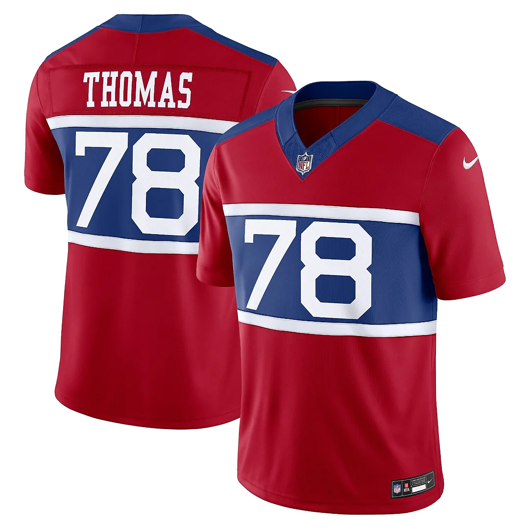 Zennovawear Andrew Thomas New York Giants Alternate Vapor FUSE. Limited Jersey - Century Red