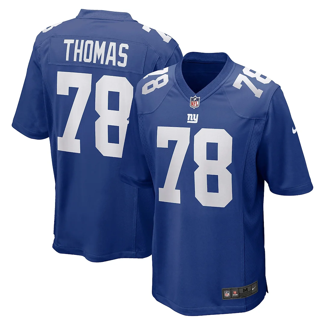 Zennovawear Andrew Thomas New York Giants Player Game Jersey - Royal