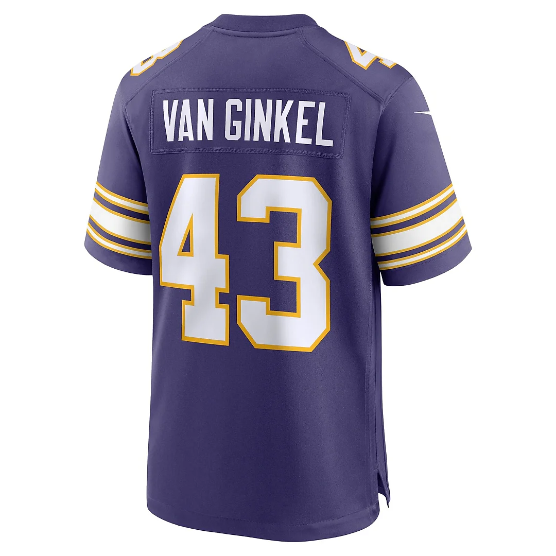 Zennovawear Andrew Van Ginkel Minnesota Vikings Alternate Game Jersey - Purple
