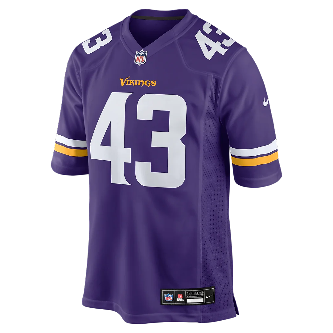 Zennovawear Andrew Van Ginkel Minnesota Vikings Team Game Jersey - Purple