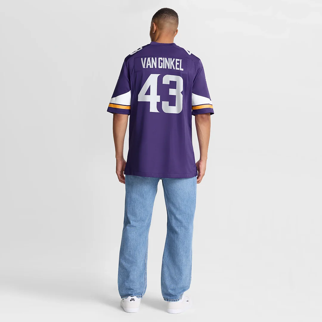 Zennovawear Andrew Van Ginkel Minnesota Vikings Team Game Jersey - Purple