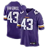 Zennovawear Andrew Van Ginkel Minnesota Vikings Team Game Jersey - Purple
